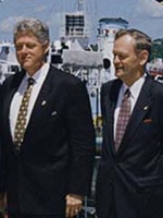 Bill Clinton and Jean Chretien at the G7 Economic Summit